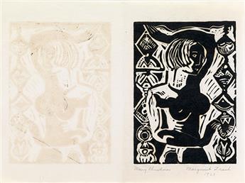 MARGUERITE ZORACH Group of 4 woodcuts.